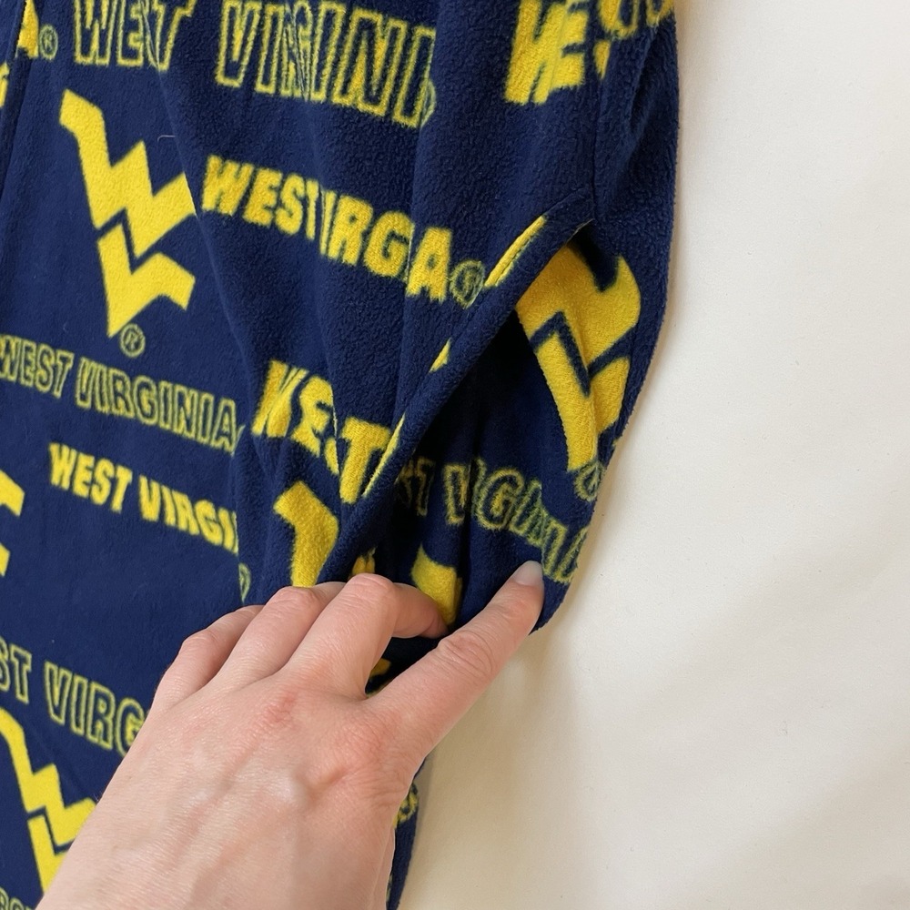 Sideline West Virginia Mountaineers WVU One Piece Union Suit Pajamas Large - Picture 4 of 8
